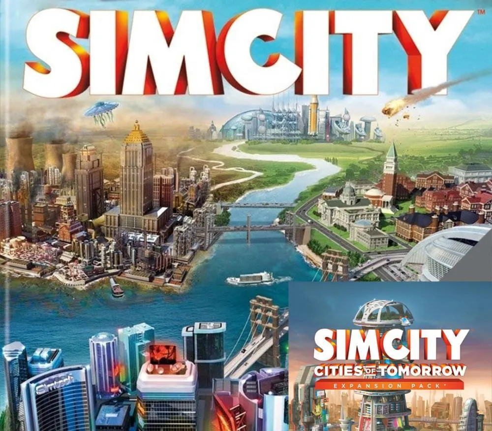 SimCity + SimCity Cities of Tomorrow Limited Edition Expansion Pack DLC PC EA App CD Key (PC/Mac)